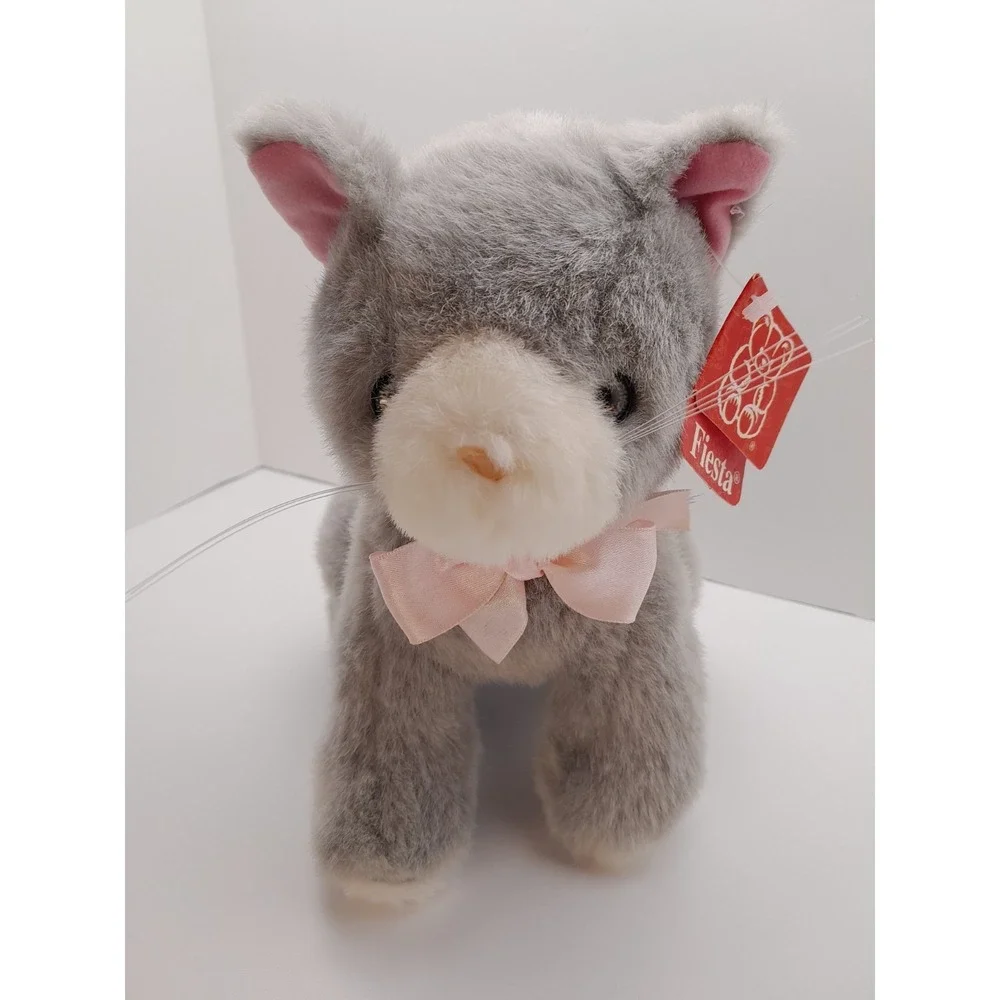 Fiesta Gray Cat Plush 8